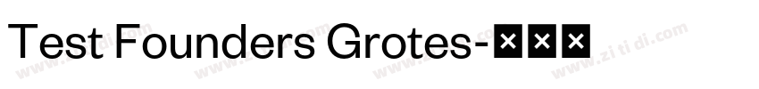Test Founders Grotes字体转换